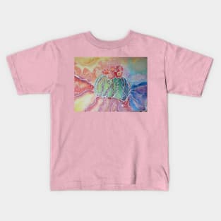 Colorful flowering cactus Kids T-Shirt